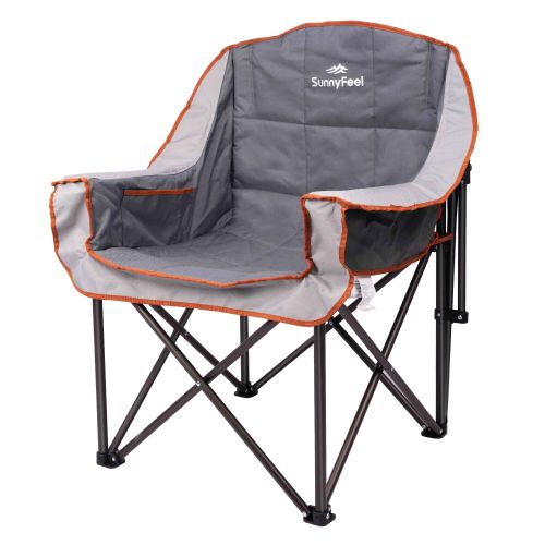 SUNNYFEEL Oversized XL Padded Camping Chair, Portable, Folding, Large Camp Lounge Chairs, Outdoor Sofa Chair High Back for Fishing, Patio Party, Lawn SUNNYFEEL Oversized XL Padded Camping Chair, Portable, Folding, Large Camp Lounge Chairs, Outdoor Sofa Chair High Back for Fishing, Patio Party, Lawn