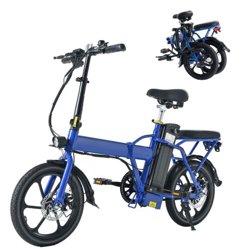 Adult Electric Bicycles 500 W Motor 15.5 MPH Max Speed, 16inch Tire, 42 V 10.4 AH Removable Battery for Electric Bike, Multi-Shock Absorption Adult Electric Bicycles 500 W Motor 15.5 MPH Max Speed, 16inch Tire, 42 V 10.4 AH Removable Battery for Electric Bike, Multi-Shock Absorption