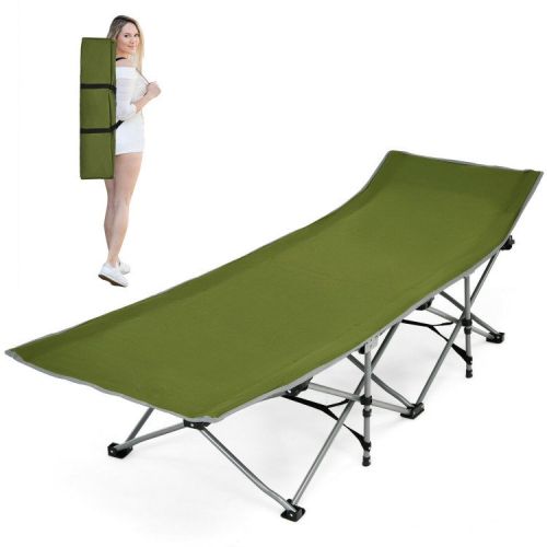 Folding Camping Cot with Side Storage Pocket Detachable Headrest Folding Camping Cot with Side Storage Pocket Detachable Headrest